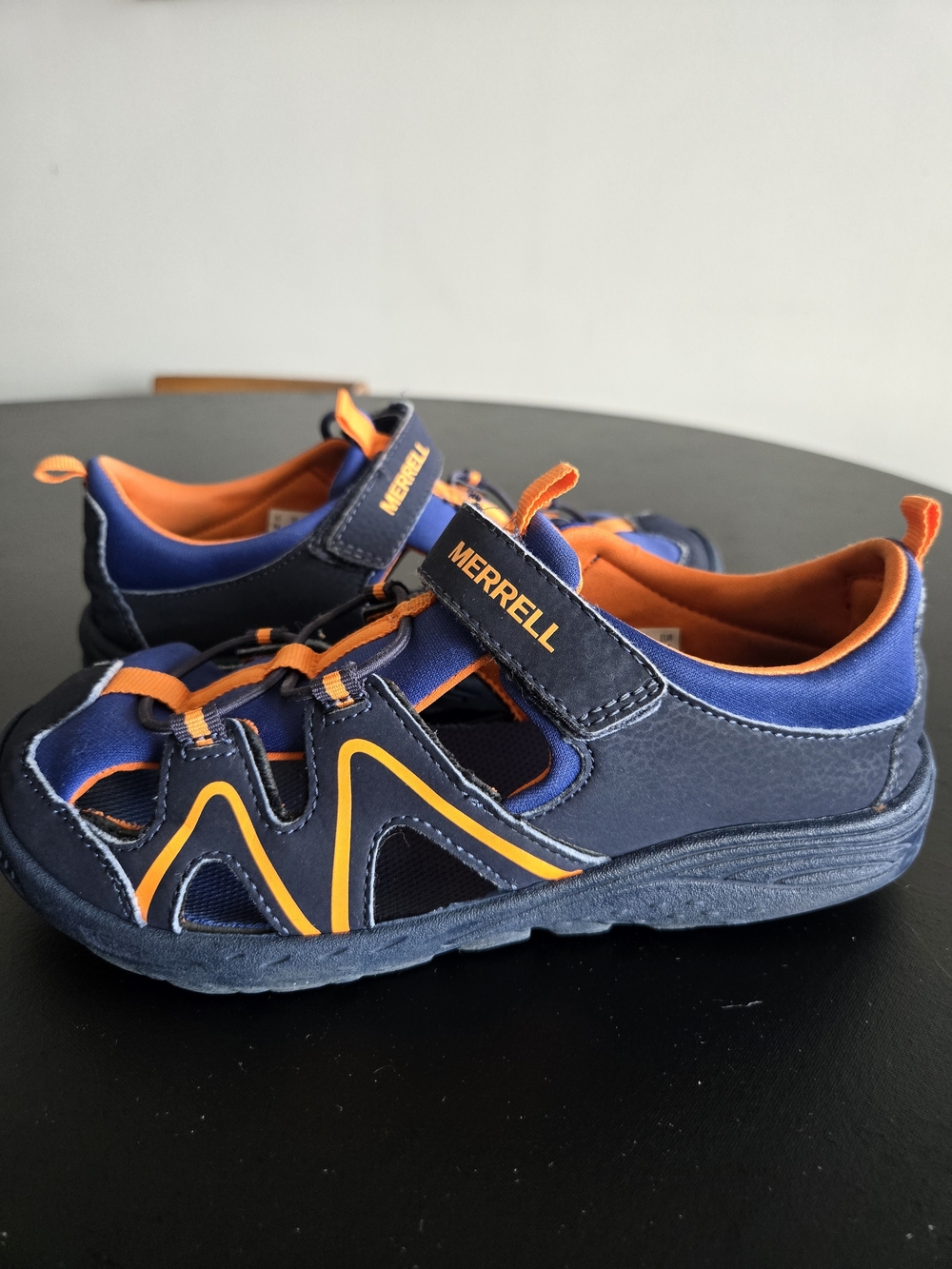 Merrell Kids Hydro Water Sandals Navy/Orange Size 4M / EUR 35